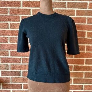 Jones New York 100% Wool Short Sleeve Top, Size L